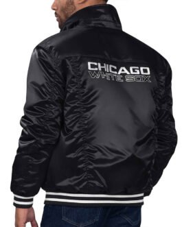 Chicago White Sox Black Silver Tab Trucker Jacket