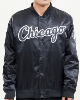 Chicago White Sox Wordmark Bomber Satin Jacket