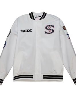 Chicago White Sox City Collection White Varsity Satin Jacket