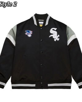 Chicago White Sox Heavyweight Black Satin Jacket