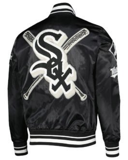 Mash Up Chicago White Sox Black Satin Jacket