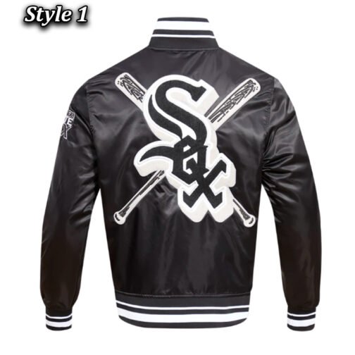 Chicago White Sox Mashup Classic Rib Satin Jacket - Image 3