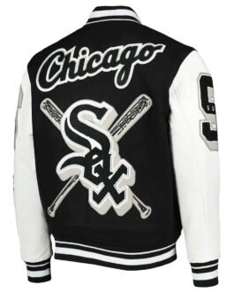 Chicago White Sox Mashup Varsity Black and White Jacket