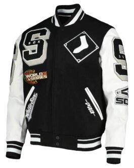 Chicago White Sox Mashup Varsity Black and White Jacket