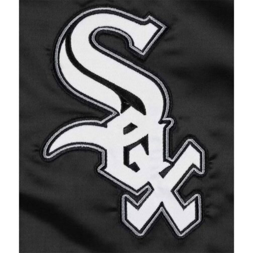 Black Chicago White Sox Midfield Satin Jacket - Image 4