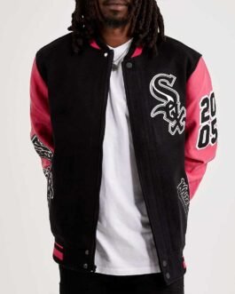 Chicago White Sox Varsity Pink and Black Jacket