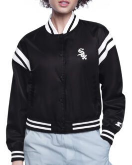 Chicago White Sox Printed Logo Varsity Satin Jacket