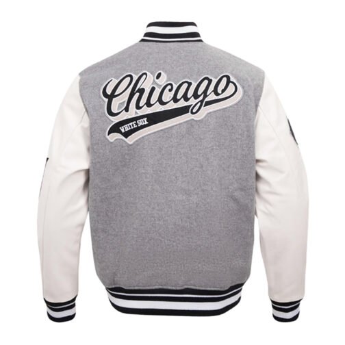 Script Tail Chicago White Sox Classic Rib Varsity Jacket - Image 3