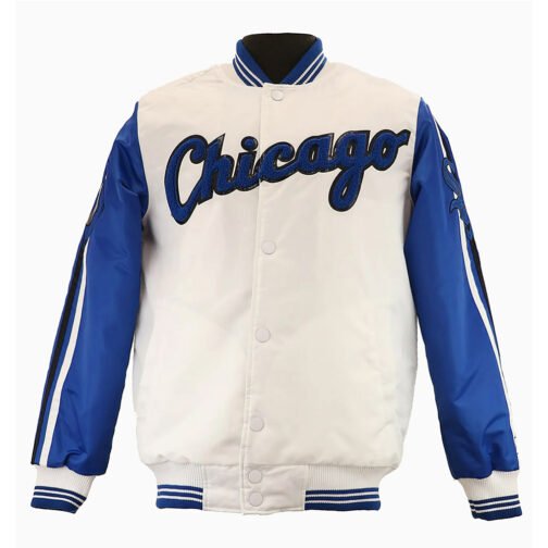 Chicago White Sox Striped Satin Jacket - Image 2