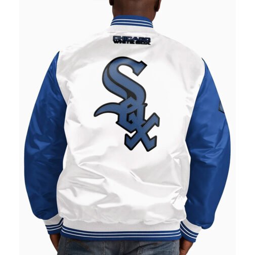 Chicago White Sox Striped Satin Jacket - Image 3