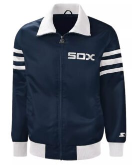 The Captain III Chicago White Sox Blue Varsity Satin Jacket