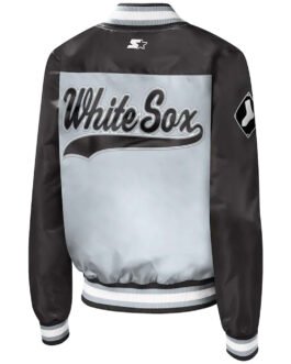 Chicago White Sox The Legend Silver/Black Satin Jacket