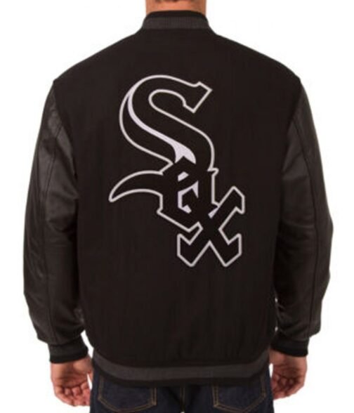 Letterman Chicago White Sox Wool/Leather Back Jacket - Image 3