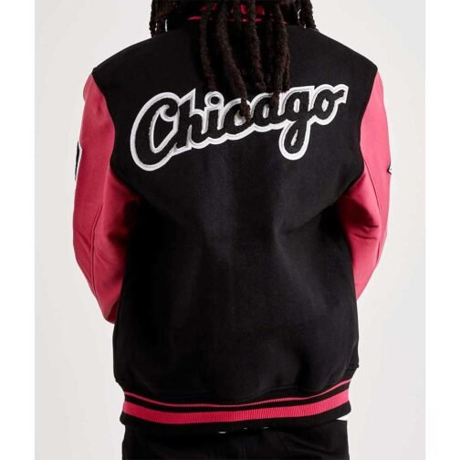 Chicago White Sox Varsity Pink and Black Jacket - Image 2