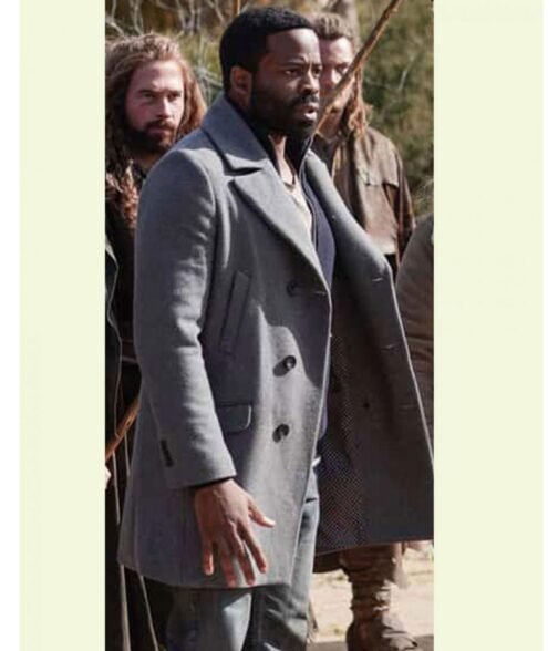 Chike Okonkwo La Brea Wool Grey Peacoat - Image 2