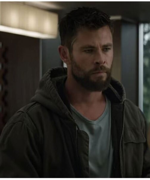 Avengers Endgame Chris Hemsworth Shearling Hoodie - Image 5