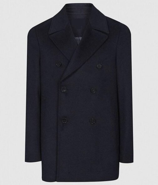 Chris Pine All the Old Knives Wool Peacoat