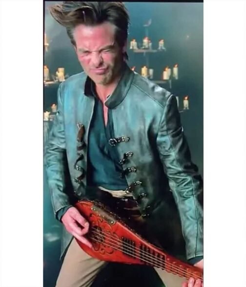 Chris Pine Dungeons & Dragons Honor Among Thieves Gray Leather Jacket - Image 11