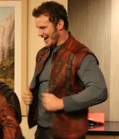 Chris Pratt Guardians of The Galaxy Leather Vest - Image 11