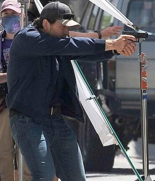 The Terminal List Chris Pratt Blue Bomber Jacket - Image 12