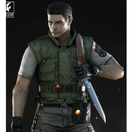Resident Evil Chris Redfield Stars Green Vest - Image 5