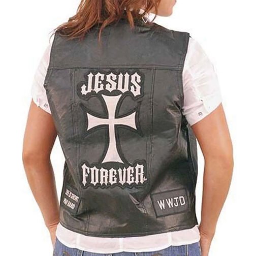 Jesus Forever Christian Motorcycle Vest - Image 5