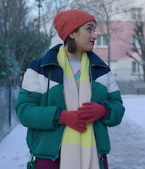 Shirine Boutella Christmas Flow Color Block Puffer Jacket - Image 5