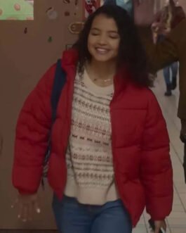 Christmas with You Deja Monique Cruz Puffer Red Jacket
