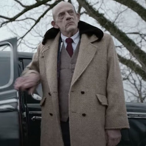 Spirit Halloween Christopher Lloyd Brown Coat - Image 3