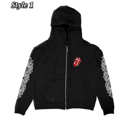 Rolling Stone Chrome Heart Zip-Up Hoodie