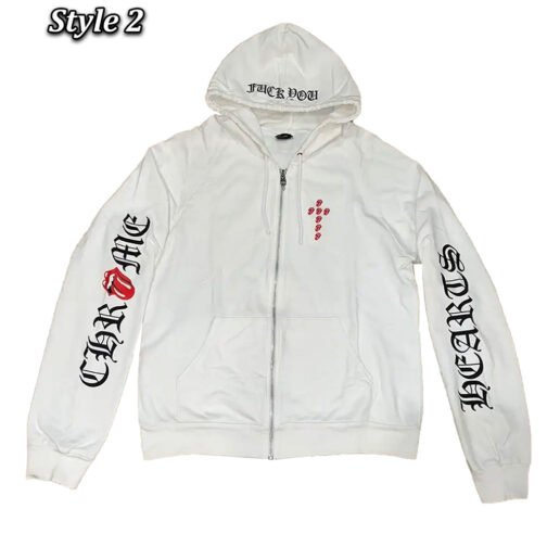 Rolling Stone Chrome Heart Zip-Up Hoodie - Image 2
