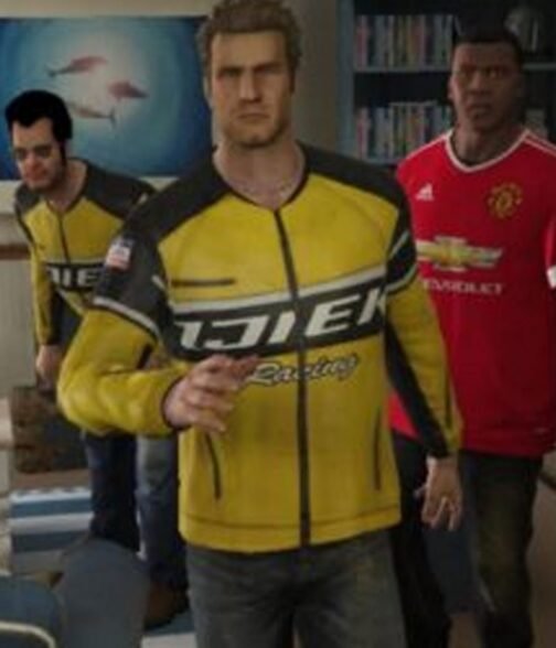 Dead Rising Chuck Greene Yellow Leather Jacket - Image 12