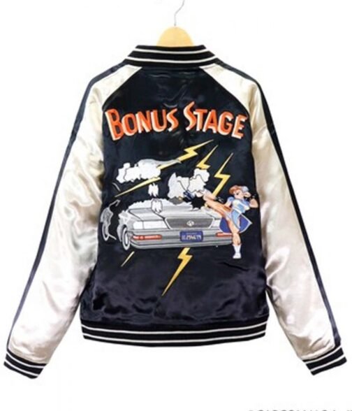 Chun Li Bonus Stage Street Fighter II Bomber Jacket - Image 4