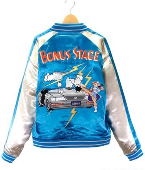 Chun Li Bonus Stage Street Fighter II Bomber Jacket - Image 3