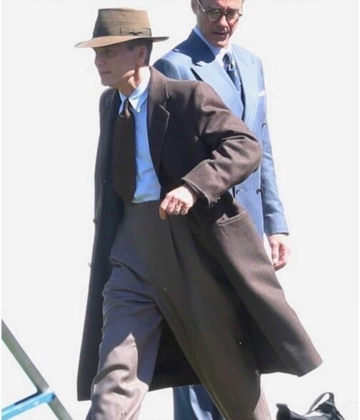 Cillian Murphy Oppenheimer Brown Wool Coat - Image 4