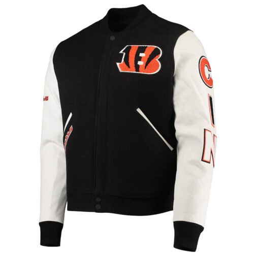 Cincinnati Bengals Black/White Varsity Jacket