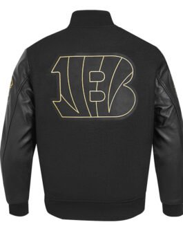 Cincinnati Bengals Full-Zip Black Varsity Jacket