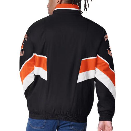 Cincinnati Bengals Captain Black Varsity Satin Jacket - Image 2