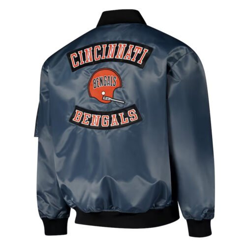 Cincinnati Bengals Charcoal Bomber Full-Zip Jacket - Image 2