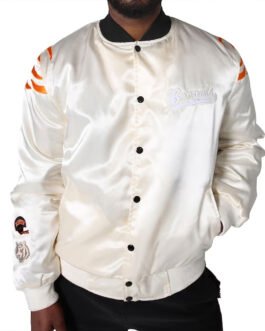 Cincinnati Bengals Team Cream Satin Jacket