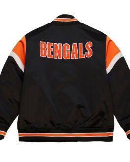 Cincinnati Bengals Heavyweight Black Satin Jacket