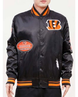 Mash Up Cincinnati Bengals Black Satin Jacket