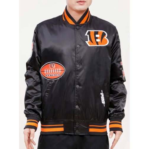 Mash Up Cincinnati Bengals Black Satin Jacket