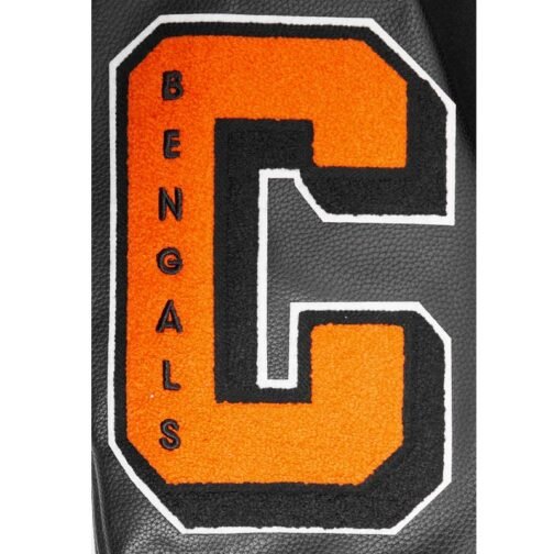 Cincinnati Bengals Mashup Rib Varsity Wool/Leather Jacket - Image 6