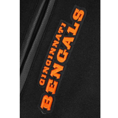 Cincinnati Bengals Mashup Rib Varsity Wool/Leather Jacket - Image 8