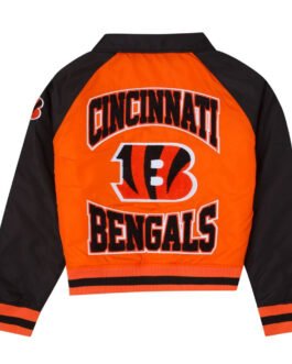 Cincinnati Bengals Orange and Black Throwback Jacket