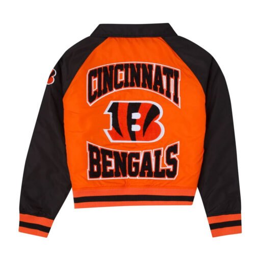 Cincinnati Bengals Orange and Black Throwback Jacket - Image 2