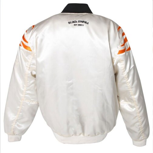 Cincinnati Bengals Team Cream Satin Jacket - Image 2