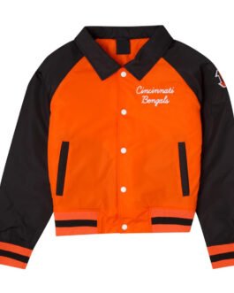 Cincinnati Bengals Orange and Black Throwback Jacket