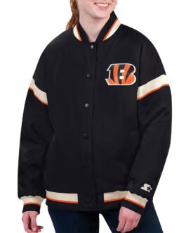 Cincinnati Bengals Tournament Black Varsity Jacket